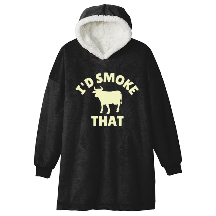 Funny BBQ Grilling Id Smoke That Hooded Wearable Blanket