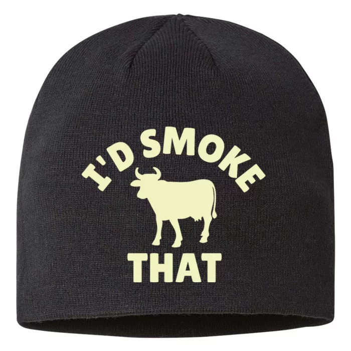 Funny BBQ Grilling Id Smoke That 8 1/2in Sustainable Knit Beanie