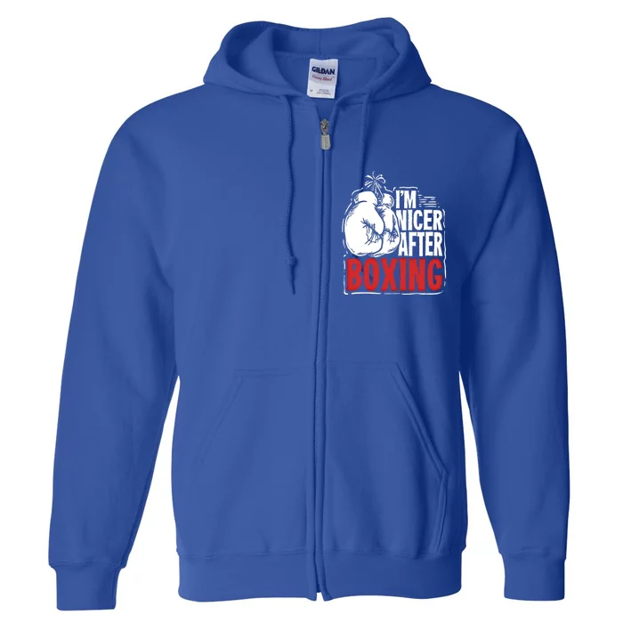 Funny Boxing Gift For A Boxer And Fighter Cool Gift Full Zip Hoodie