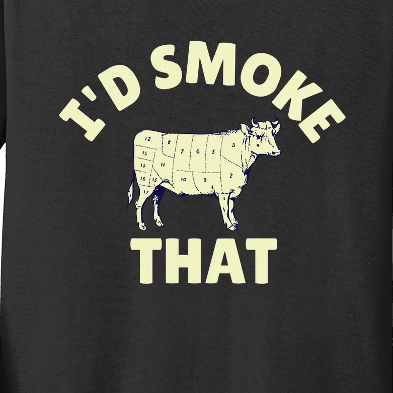 Funny BBQ Grilling Id Smoke That Kids Long Sleeve Shirt