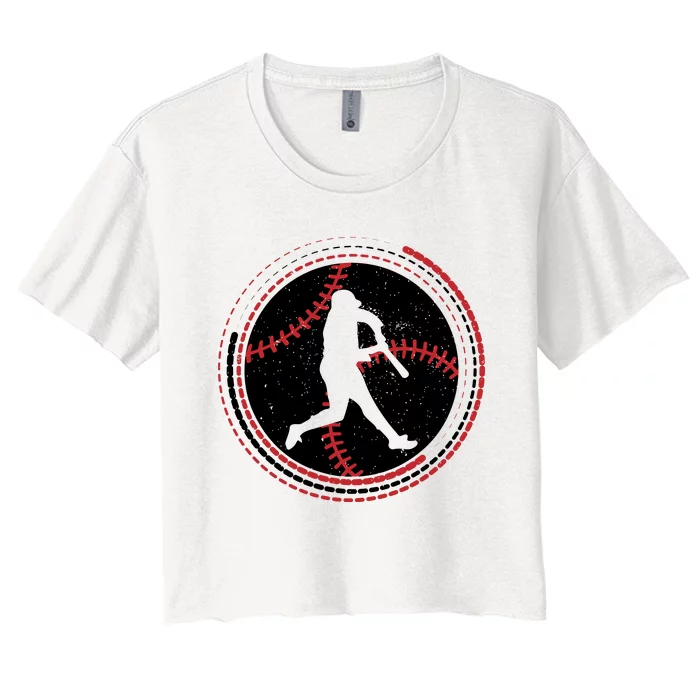 Funny Baseball Gift For Baseball Team Sport Team Women's Crop Top Tee