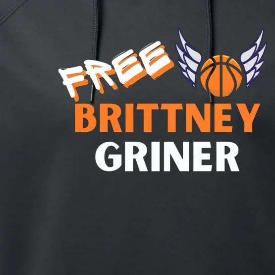 Free Brittney Griner Free BG Basketball Support Performance Fleece Hoodie