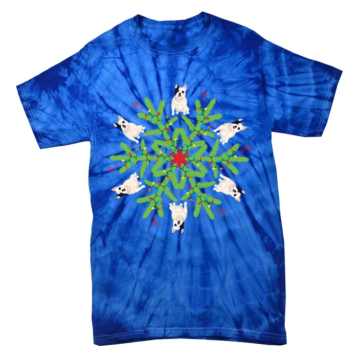 French Bulldog Gift Snowflake French Bulldog Christmas Gift Tie-Dye T-Shirt