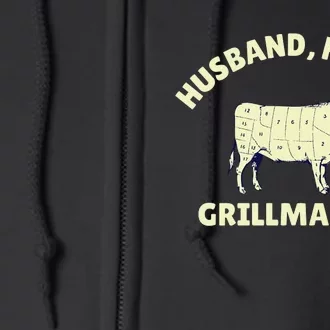 Funny BBQ Grilling Husband Father Grillmaster Full Zip Hoodie