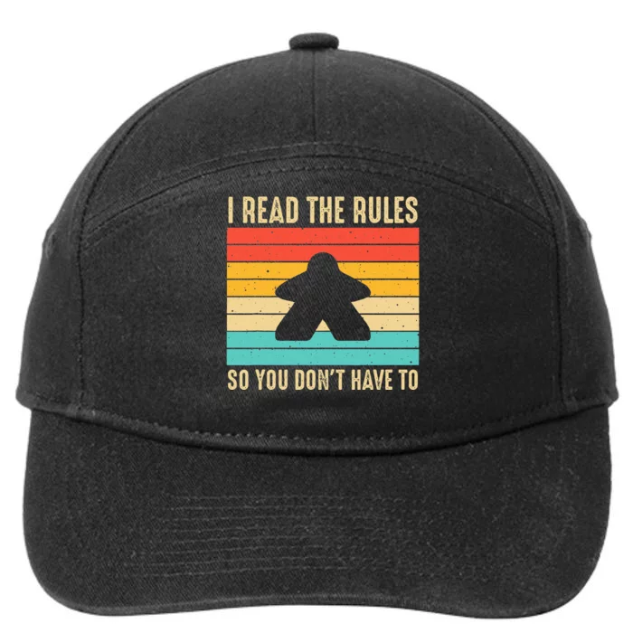 Funny Board Games Art For Wo Tabletop Gamers Players 7-Panel Snapback Hat