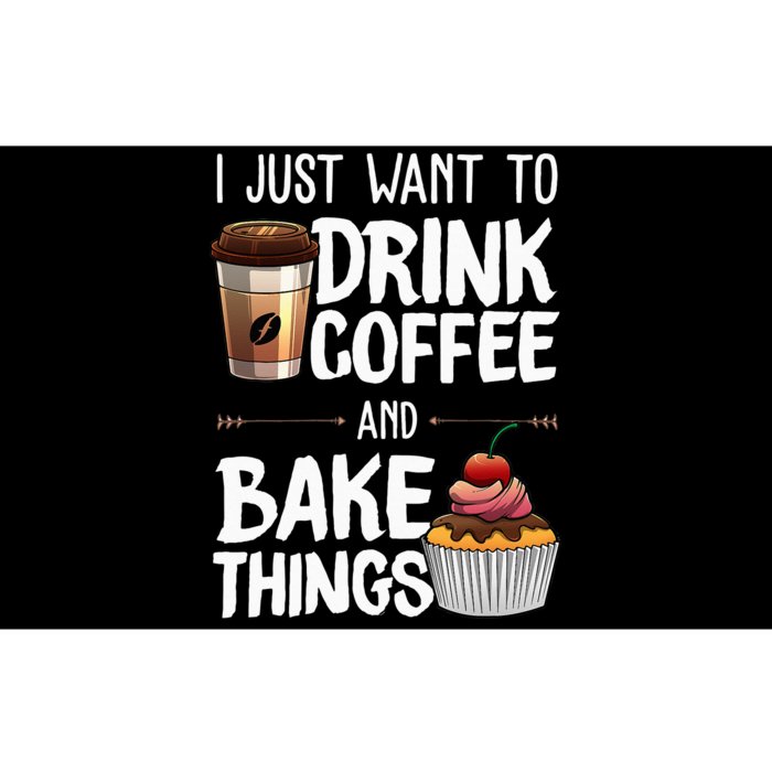 Funny Baking Gift For Baker Drinking Coffee Lover Bumper Sticker