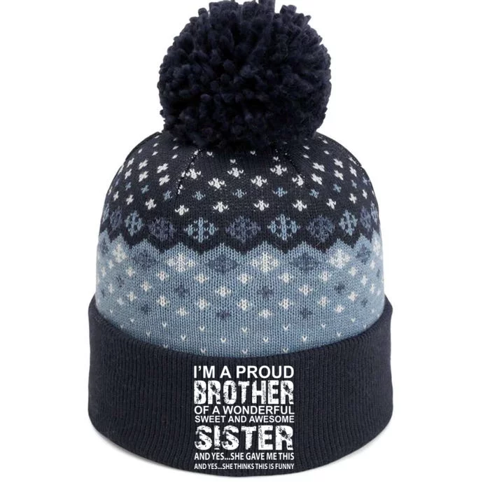 Funny Birthday Gift For Brother From Awesome Sister Present The Baniff Cuffed Pom Beanie