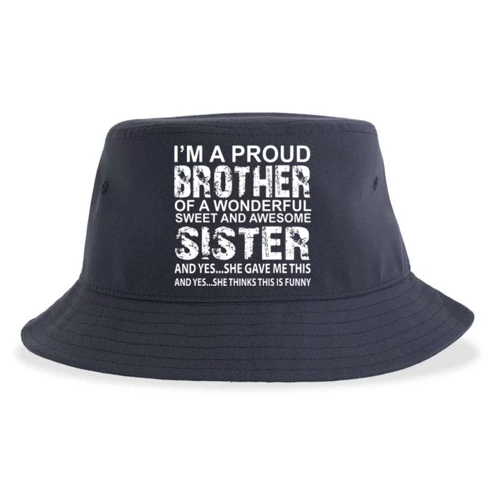 Funny Birthday Gift For Brother From Awesome Sister Present Sustainable Bucket Hat