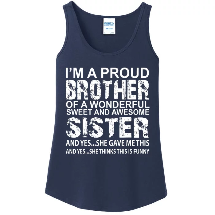 Funny Birthday Gift For Brother From Awesome Sister Present Ladies Essential Tank