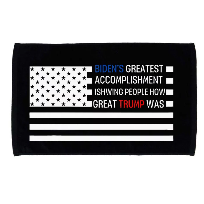 Funny BidenS Greatest Accomplishment Is Showing Trump 2024 Microfiber Hand Towel