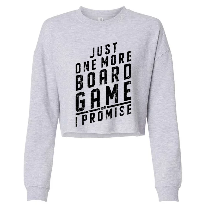 Funny Board Gamer Graphic Design Game Night Board Gamer Funny Gift Cropped Pullover Crew