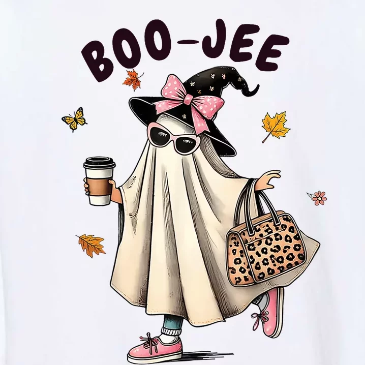 Funny Boojee Ghost Halloween Boo Jee Ghost Spooky Season Garment-Dyed Sweatshirt