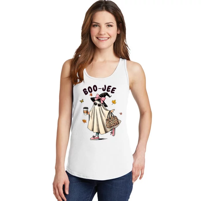 Funny Boojee Ghost Halloween Boo Jee Ghost Spooky Season Ladies Essential Tank