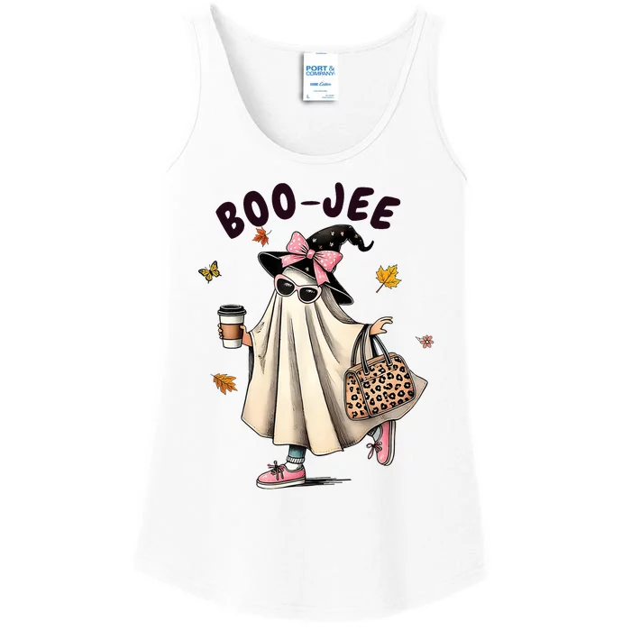 Funny Boojee Ghost Halloween Boo Jee Ghost Spooky Season Ladies Essential Tank