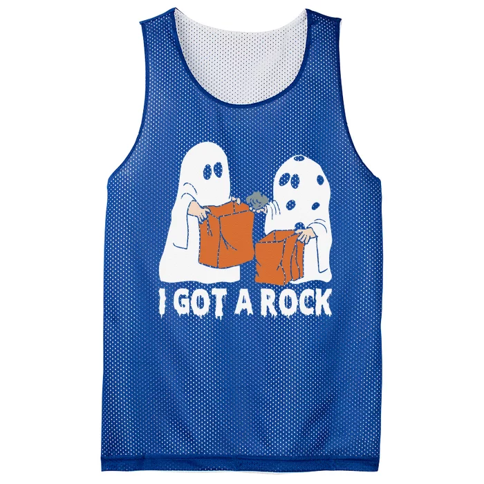 Funny Boo Ghost Scary I Got A Rock Halloween Mesh Reversible Basketball Jersey Tank