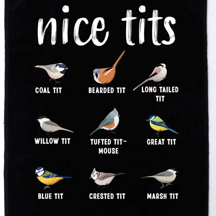 Funny Bird Gift Nice Tits Ornithology Platinum Collection Golf Towel