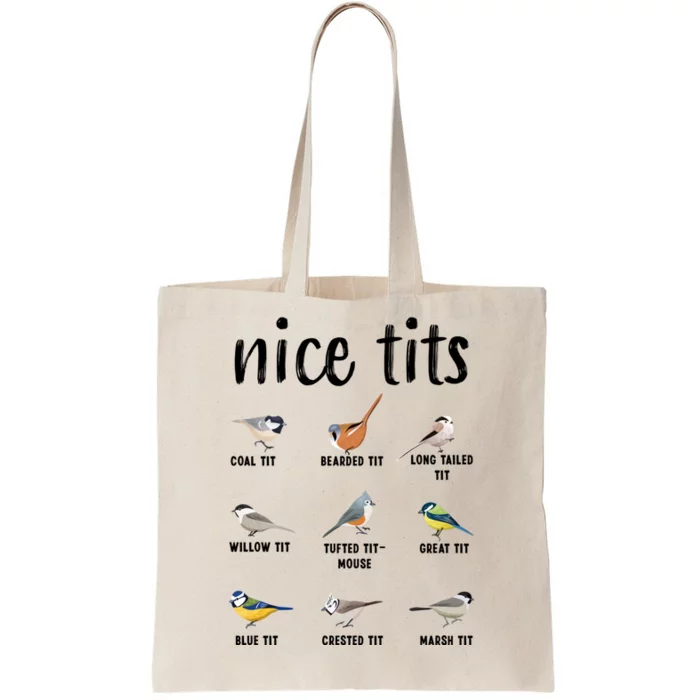 Funny Bird Gift Nice Tits Ornithology Tote Bag