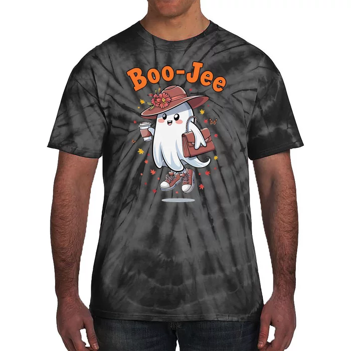 Funny Boojee Ghost Halloween Boo Jee Ghost Spooky Season Tie-Dye T-Shirt