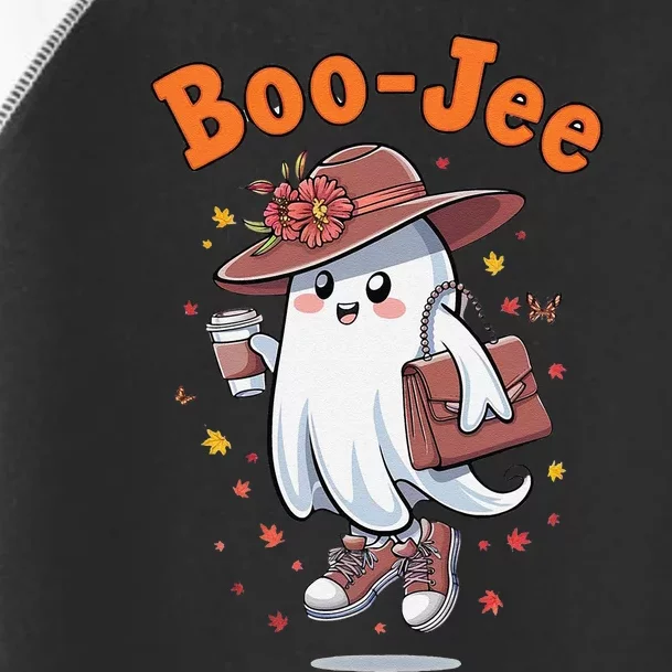 Funny Boojee Ghost Halloween Boo Jee Ghost Spooky Season Toddler Fine Jersey T-Shirt