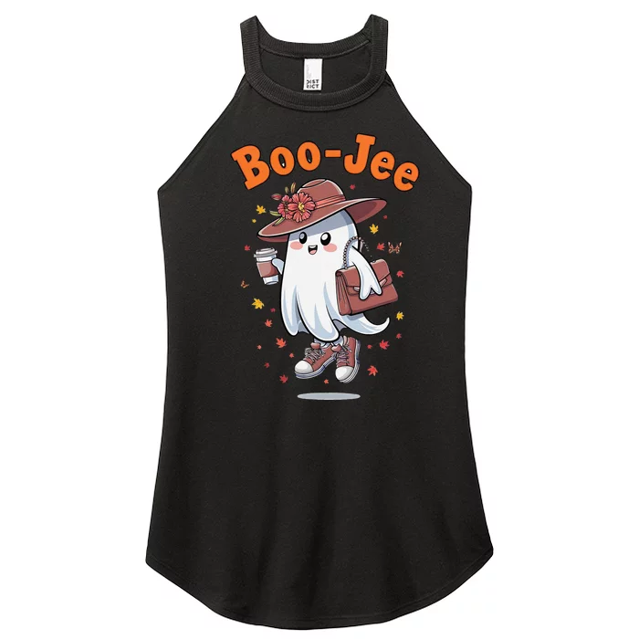 Funny Boojee Ghost Halloween Boo Jee Ghost Spooky Season Women’s Perfect Tri Rocker Tank