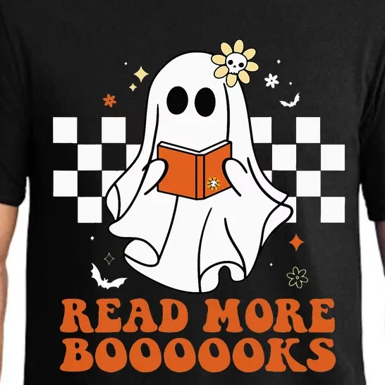 Funny Booooks Ghost Read More Books Cute Teacher Halloween Pajama Set