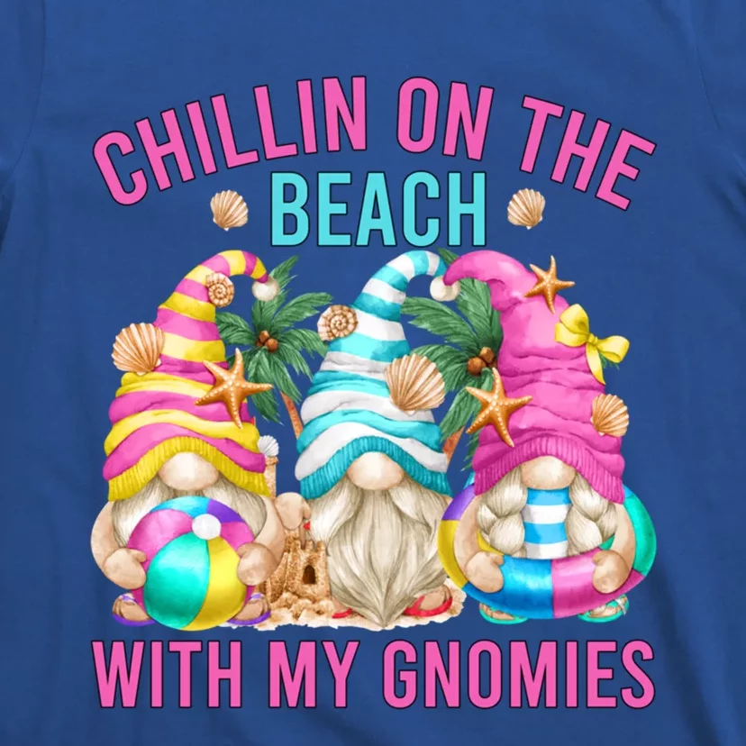 Funny Beach Gnomes For Summer Chillin With My Gnomies Cool Gift T-Shirt