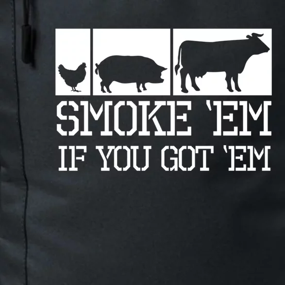 Funny Bbq Grilling Smoker Meaningful Gift Smoke Meat Lover Smoking Daily Commute Backpack