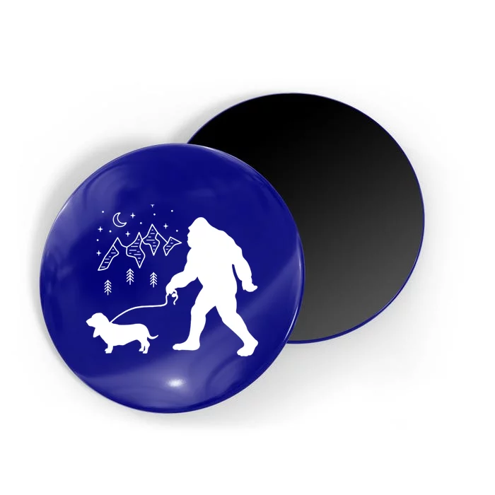 Funny Big Giant Foot Walking With A Cool Dog Great Gift Magnet