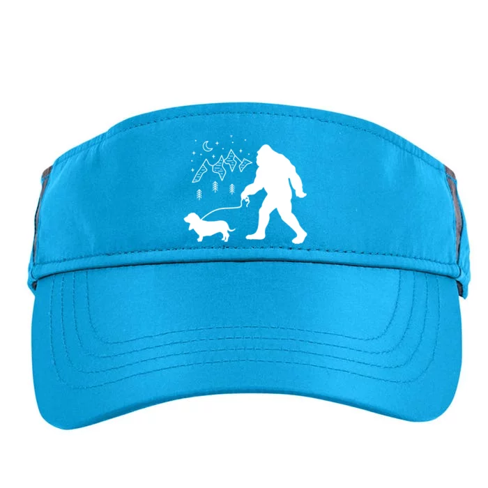 Funny Big Giant Foot Walking With A Cool Dog Great Gift Adult Drive Performance Visor