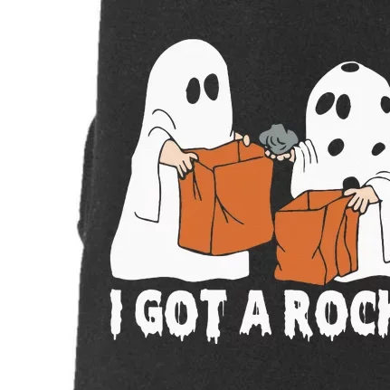 Funny Boo Ghost Scary I Got A Rock Halloween Doggie 3-End Fleece Hoodie