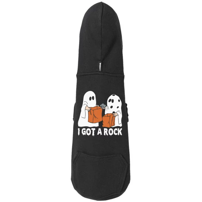 Funny Boo Ghost Scary I Got A Rock Halloween Doggie 3-End Fleece Hoodie