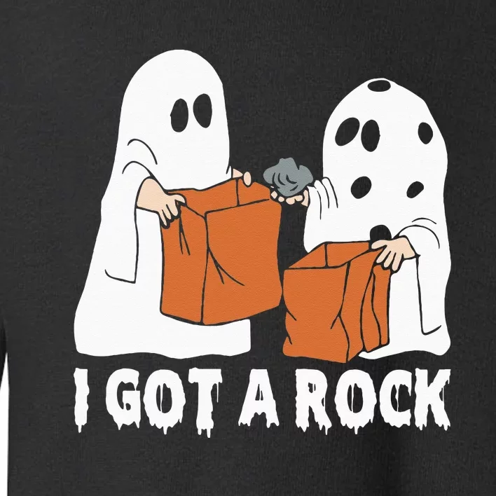 Funny Boo Ghost Scary I Got A Rock Halloween Toddler Sweatshirt