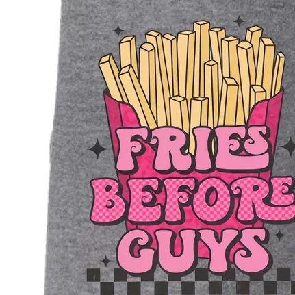 Fries Before Guys Potato Retro Valentine's Day Couple Lover Doggie 3-End Fleece Hoodie