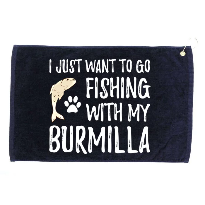 Fishing Burmilla Gift For Boating Cat Mom Or Cat Dad Gift Grommeted Golf Towel