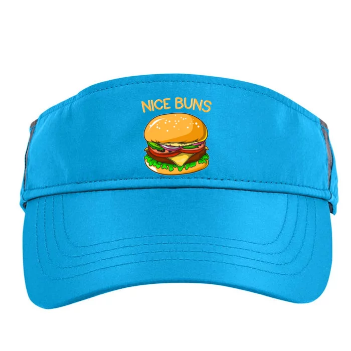 Funny Burger Gift Hamburger Cheeseburger Nice Buns Pun Adult Drive Performance Visor