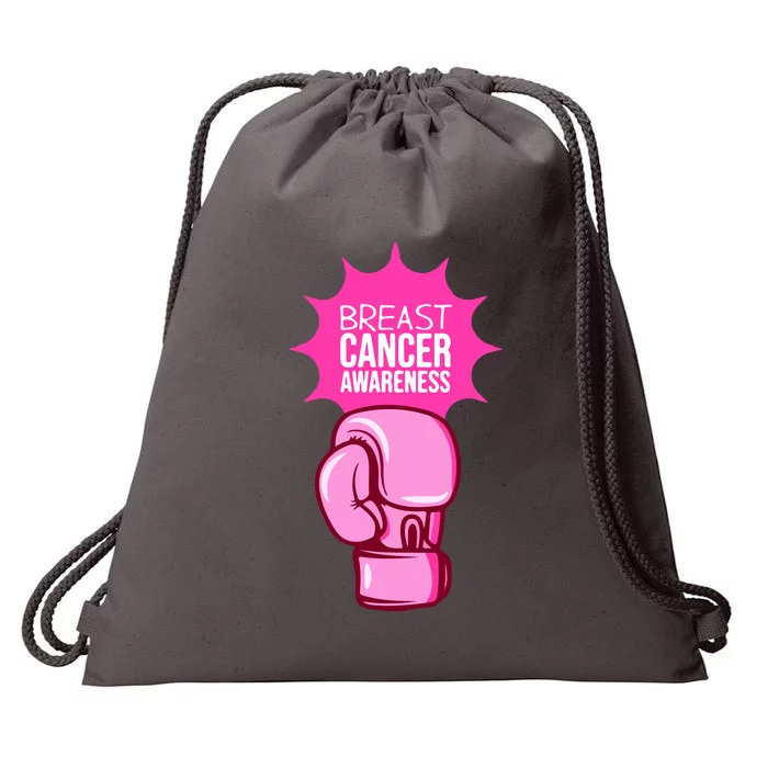 Funny Boxing Glove Breast Cancer Awareness Gift Drawstring Bag