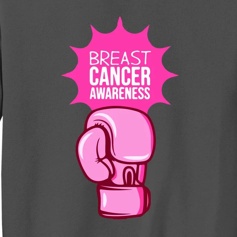 Funny Boxing Glove Breast Cancer Awareness Gift Tall Sweatshirt