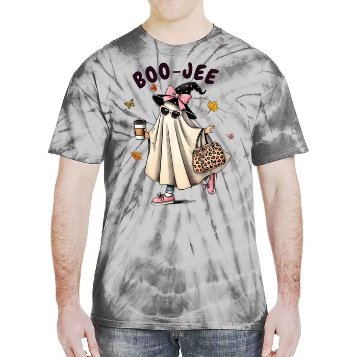 Funny Boojee Ghost Halloween Boo Jee Ghost Spooky Season Tie-Dye T-Shirt