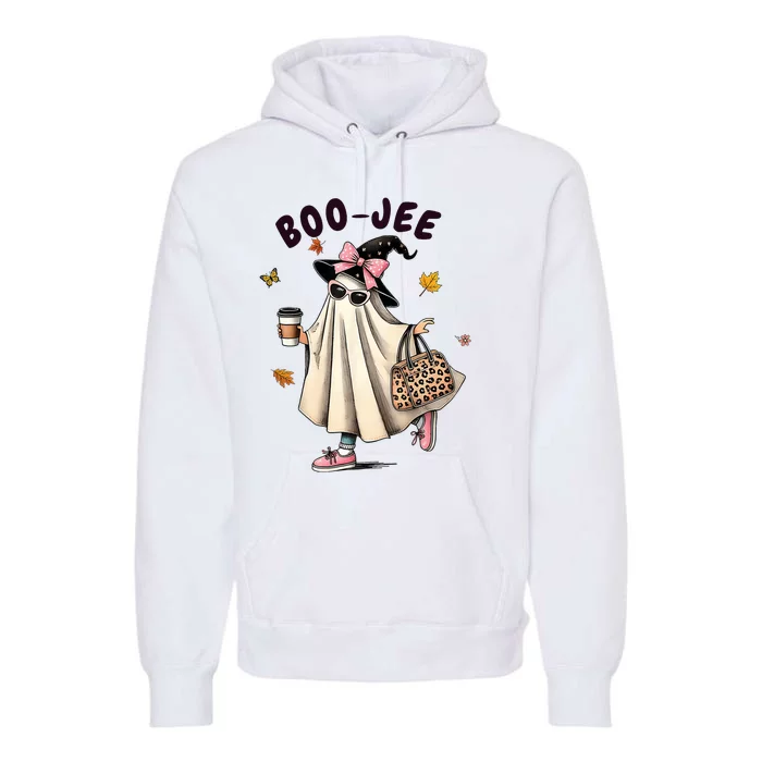 Funny Boojee Ghost Halloween Boo Jee Ghost Spooky Season Premium Hoodie