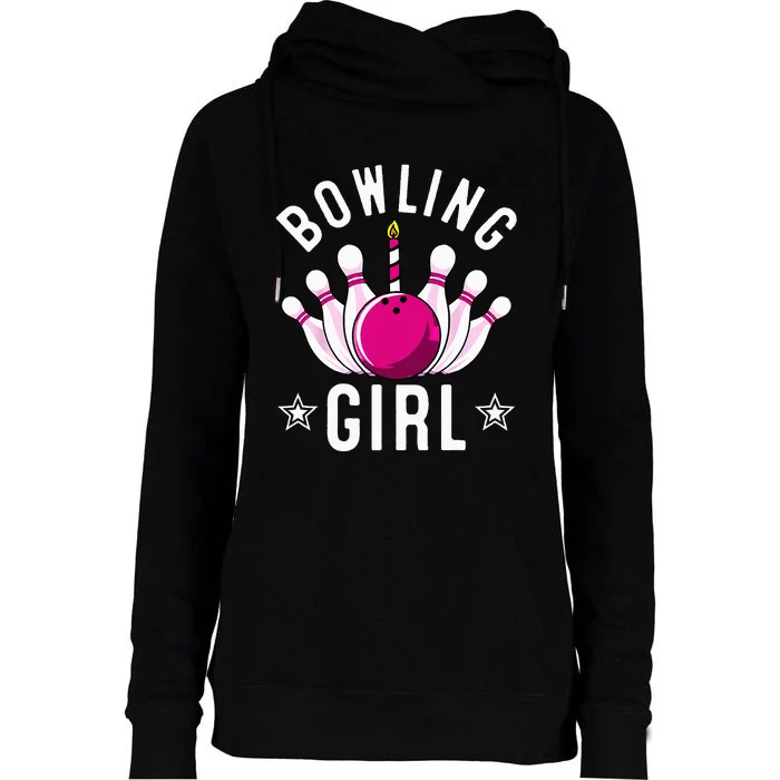 Funny Bowling Gift For Cool Bowler Birthday Party Womens Funnel Neck Pullover Hood