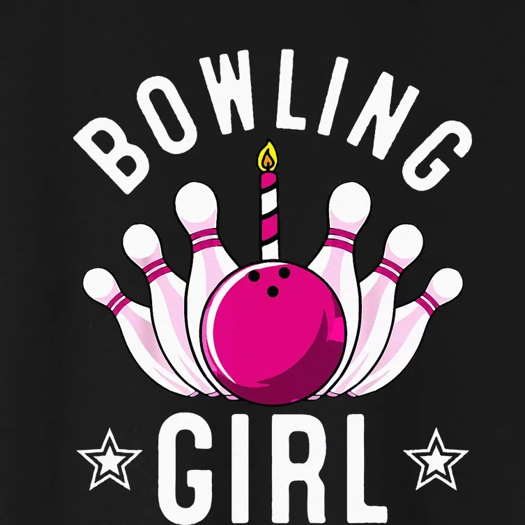 Funny Bowling Gift For Cool Bowler Birthday Party Women's Crop Top Tee