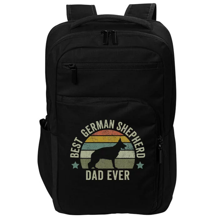 Funny Best German Shepherd Dad Dog Fathers Day Doggy Impact Tech Backpack