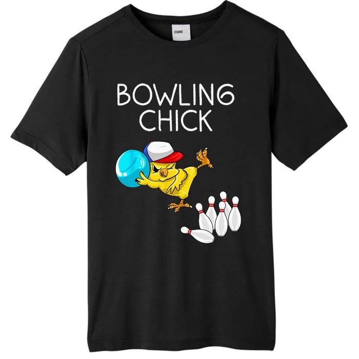 Funny Bowling Gift Women Cute Bowling Chick Sports Athlete ChromaSoft Performance T-Shirt