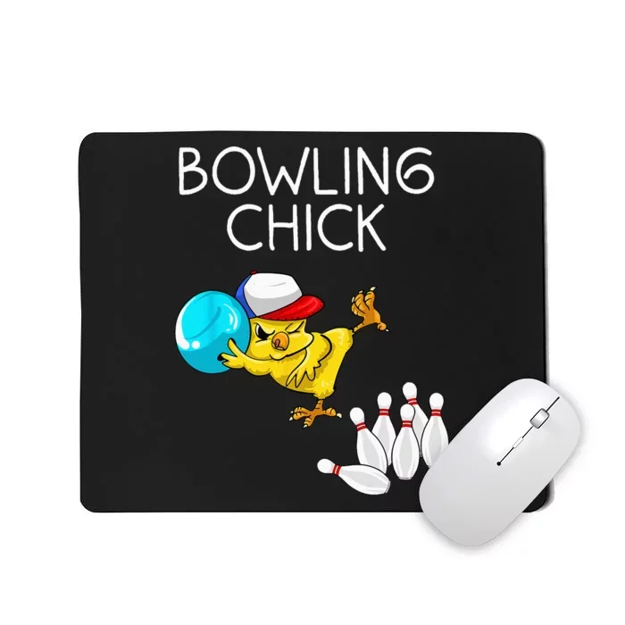 Funny Bowling Gift Women Cute Bowling Chick Sports Athlete Mousepad