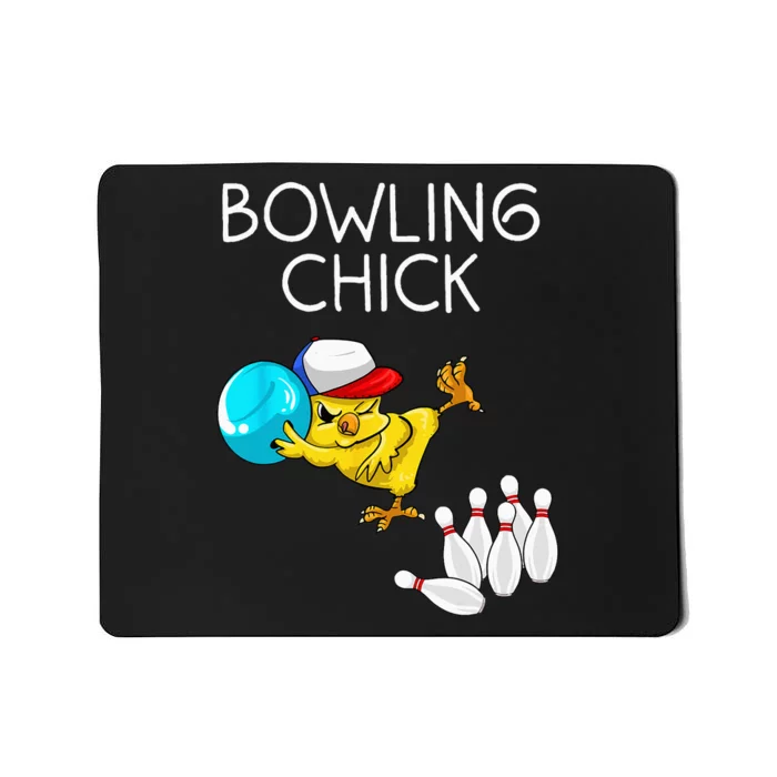 Funny Bowling Gift Women Cute Bowling Chick Sports Athlete Mousepad