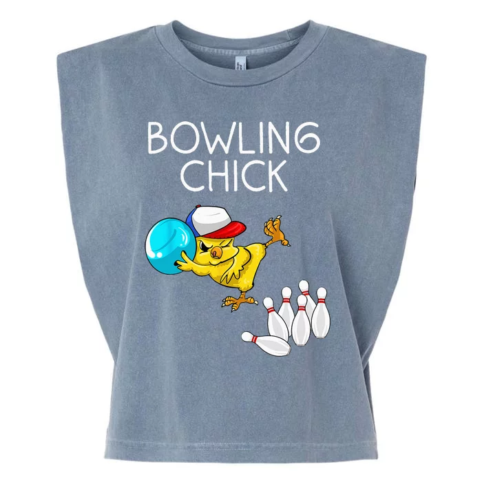 Funny Bowling Gift Women Cute Bowling Chick Sports Athlete Garment-Dyed Women's Muscle Tee