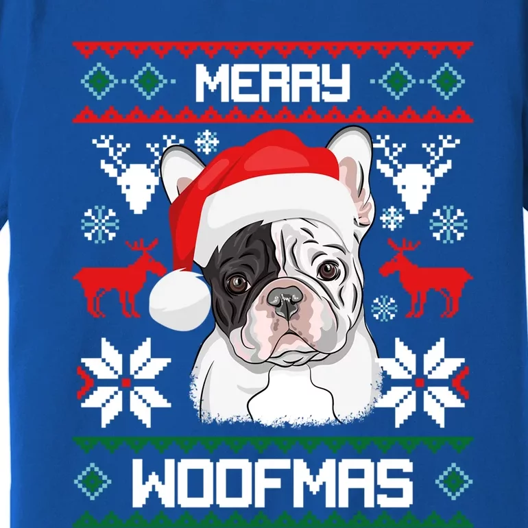 French Bulldog Gift For Merry Christmas Woofmas Frenchie Gift Premium T-Shirt