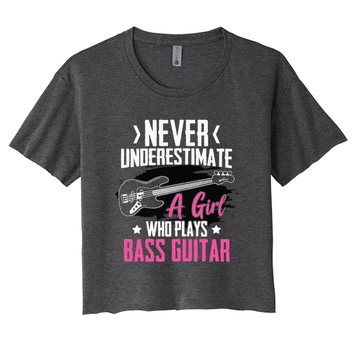 Funny Bass Guitar Lover Graphic Women And Girl Bass Player Women's Crop Top Tee