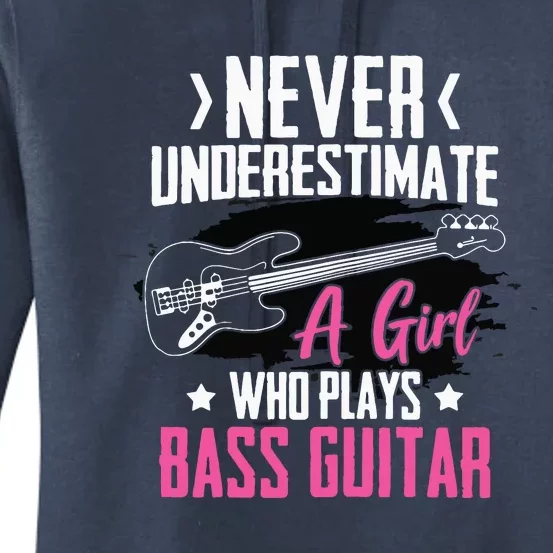 Funny Bass Guitar Lover Graphic Women And Girl Bass Player Women's Pullover Hoodie