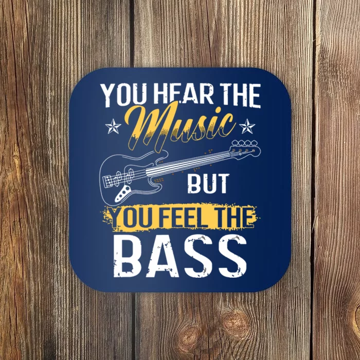 Funny Bass Guitar Lover Graphic Women And Men Bass Player Coaster